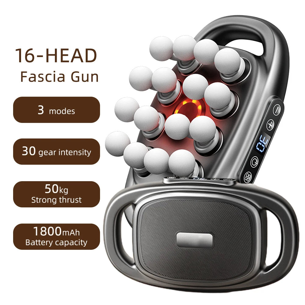 Deep Tissue Massage Gun - 16-Head Portable Electric Massager Body Shaping Massage Equipment 16 head 1 Tidesmit