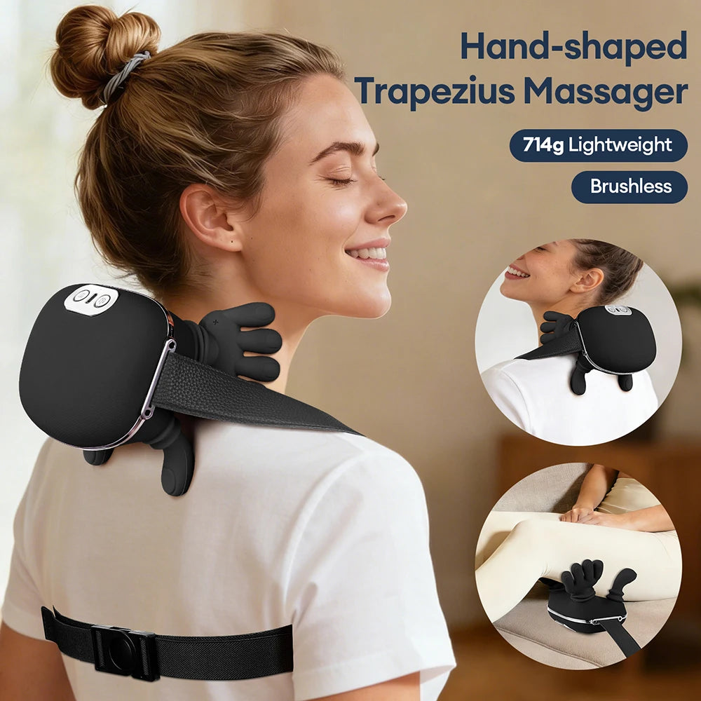 Electric Neck and Shoulder Massager – Deep Tissue Heat Therapy Shawl Back Massage Instrument Tidesmit