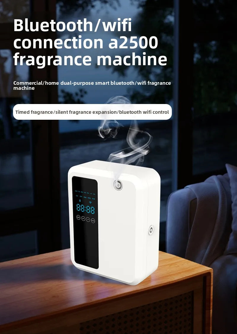 500ML Waterless Fragrance Scent Machine Oil Aroma Diffuser with Bluetooth/wifi App Control for Home Office Hotel 12V