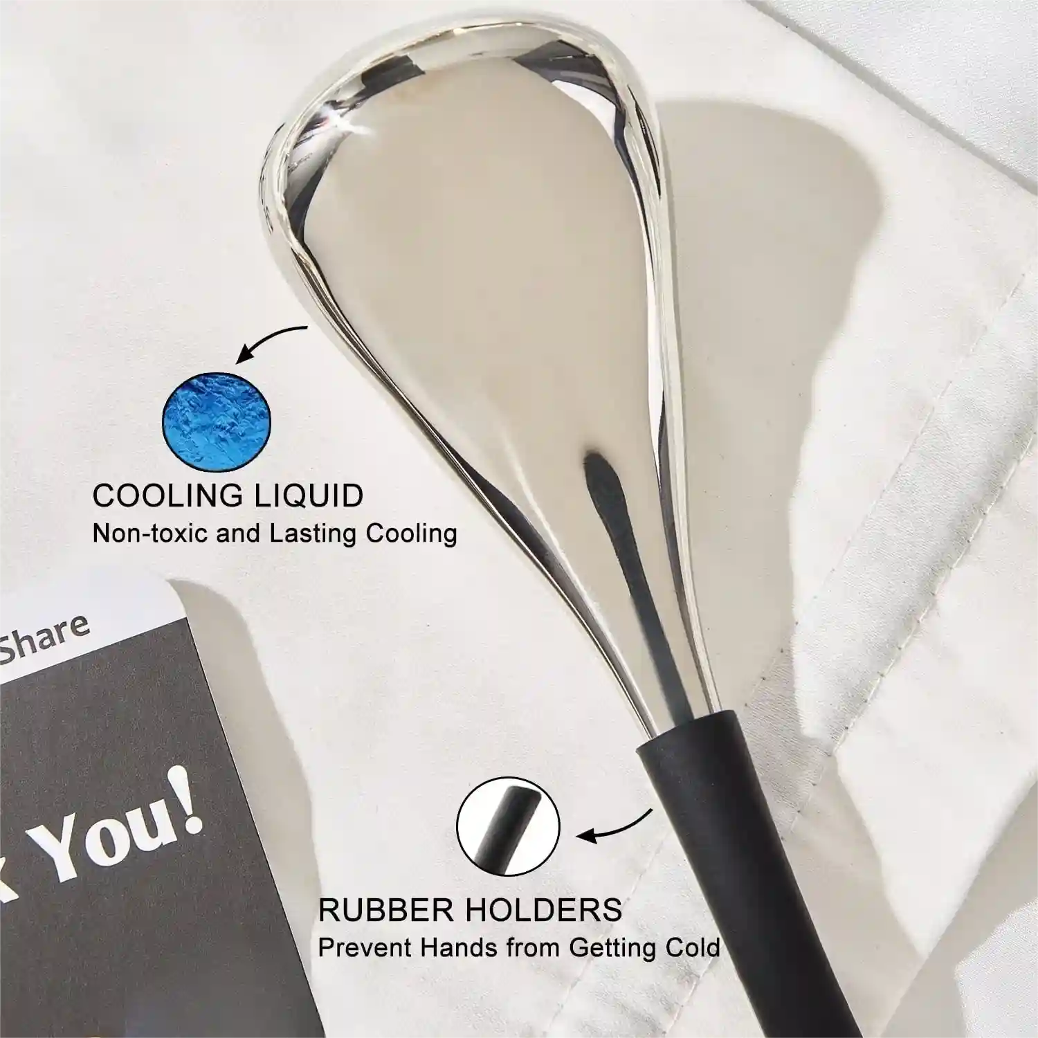 Stainless Steel Ice Globes for Face - Cold Therapy Cryo Sticks Eye Massage Instrument Tidesmit