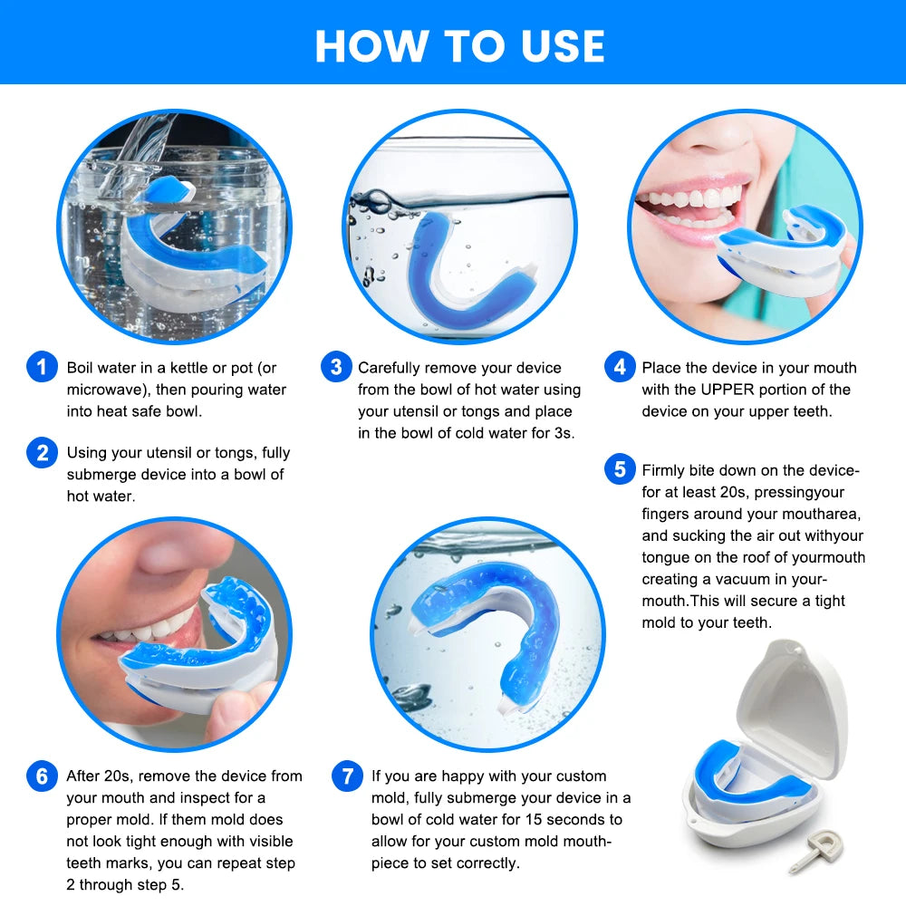 Mouthpiece Anti Snore Mouth Guard Silicone Anti Snoring Bruxism Sleeping Aid Apnea Guard Teeth Snoring Device Stop Snore Oral
