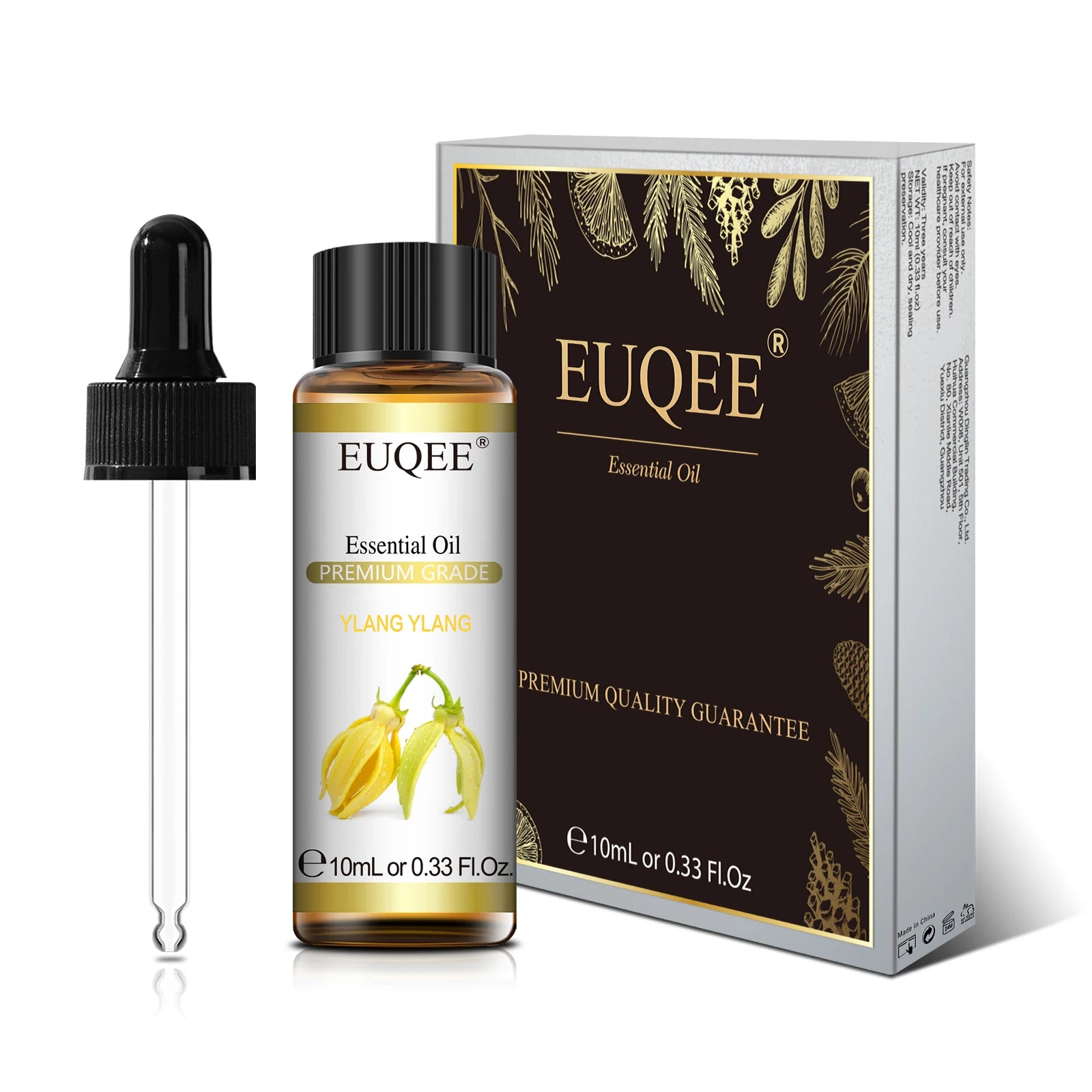 EUQEE Fragrance Essential Oil 10ml Floral Series Lavender Manuka Vanilla Rose Ylang Ylang Jasmine Geranium Chamomile Neroli Oil