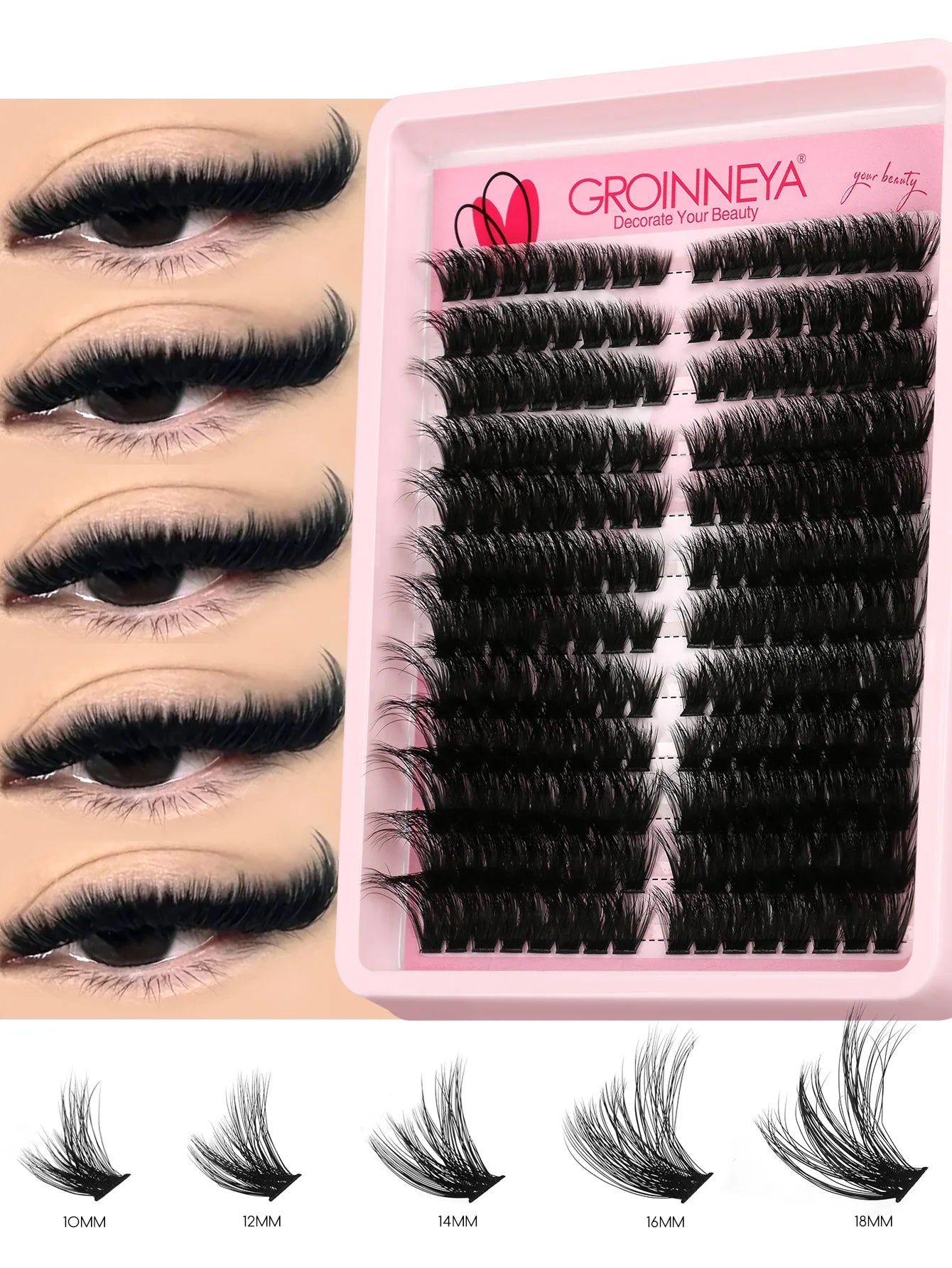 Wispy False Eyelash Clusters - DIY Salon-Quality Cat Eye Set False Eyelashes Tidesmit