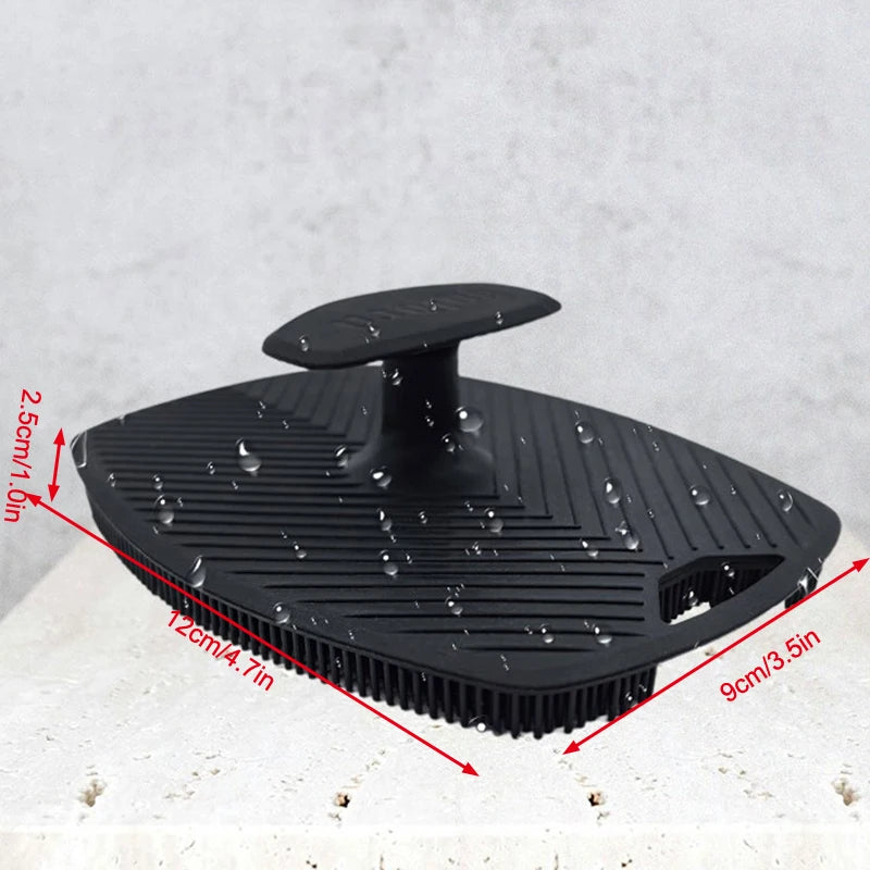 Silicone Body Scrubber: Gentle Exfoliating Bath Brush, Black Scrubs Treatments Tidesmit