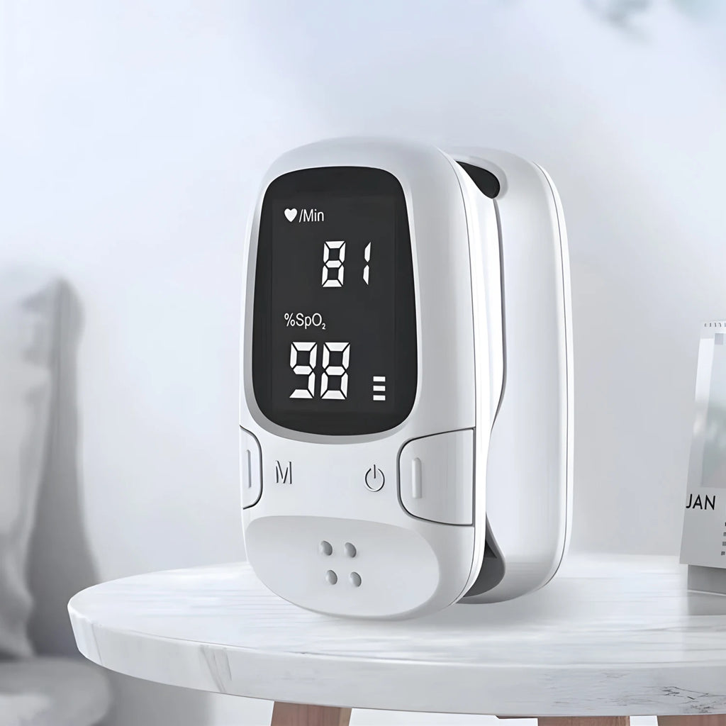 Fingertip Pulse Oximeter SpO2 Monitor Oxygen Saturation Monitor Pulse Rate Measuring Gauge Device Heart rate monitor