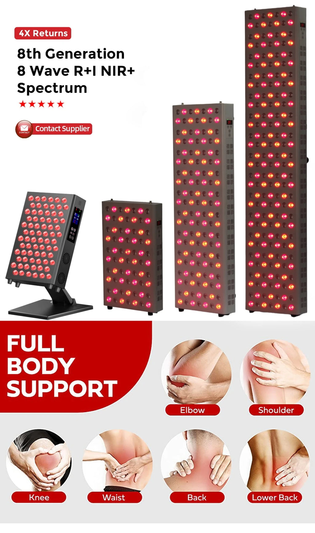 Led Red Light Therapy Panel Dimming Timing LED Beauty Devices Double Chip 660nm 850nm Infrared Light Therapy Skincare Face Body