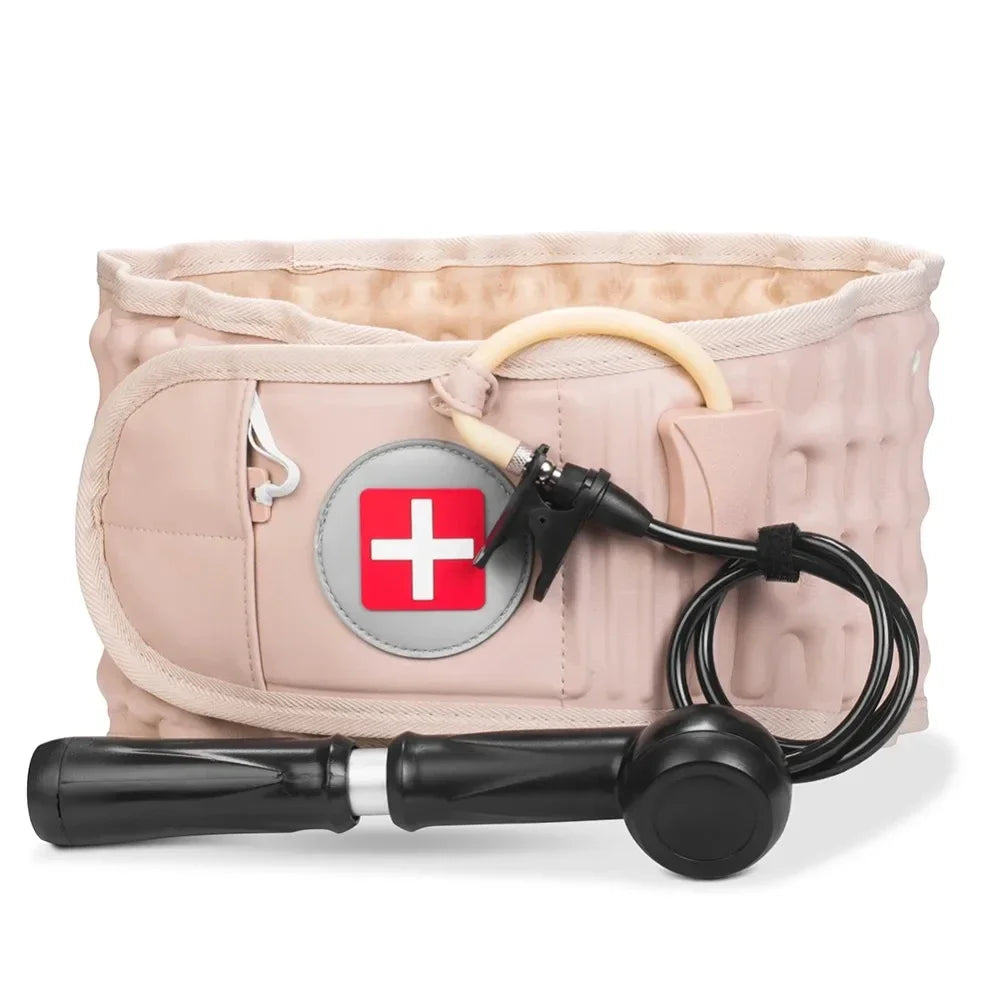 Lumbar Back Decompression Belt – Air Pump Relief Kit for Pain Support Relaxation Treatment Tidesmit