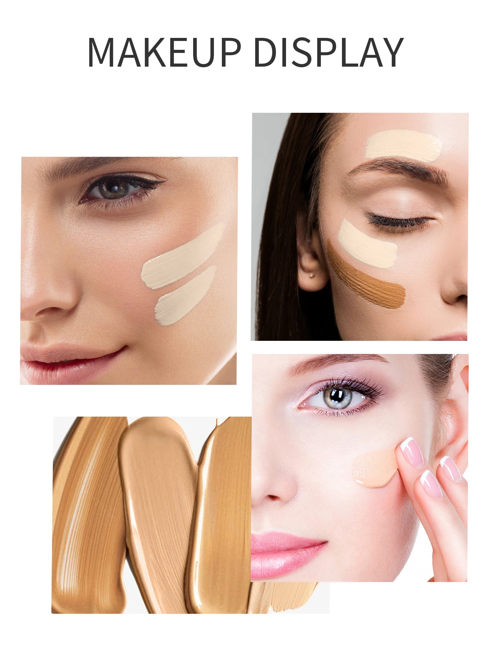 Tidesmit liquid foundation face makeup showing matte oil-control texture for long lasting waterproof coverage