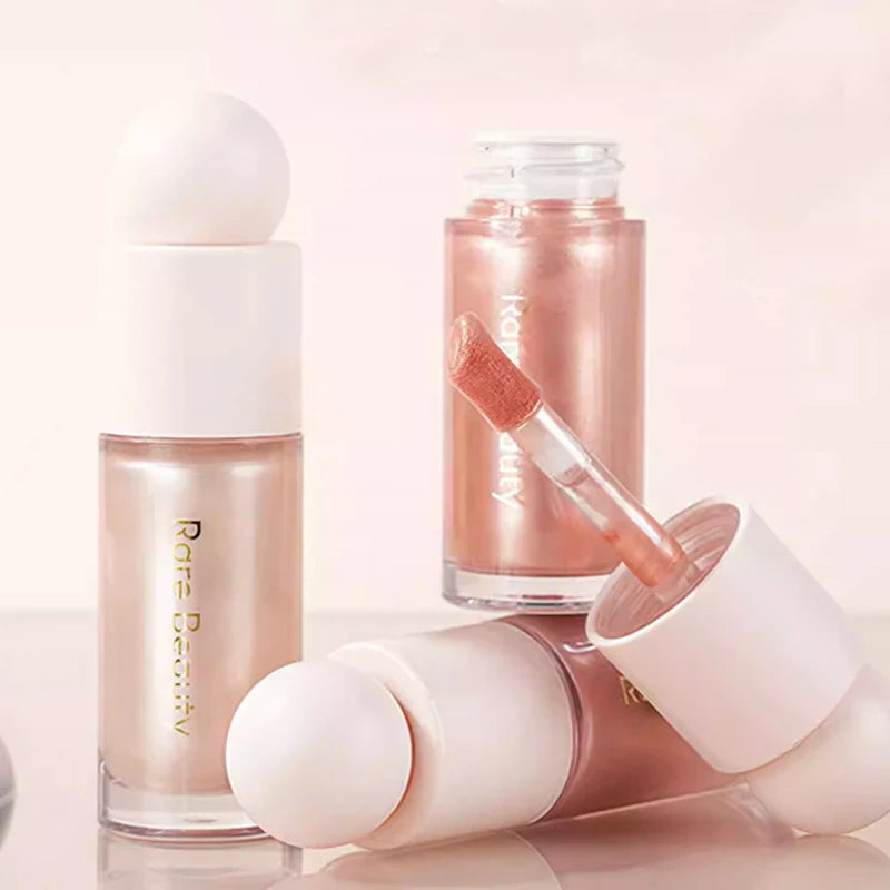 Tidesmit liquid shimmer blush and glitter highlighter swatch for radiant face makeup and natural contour glow