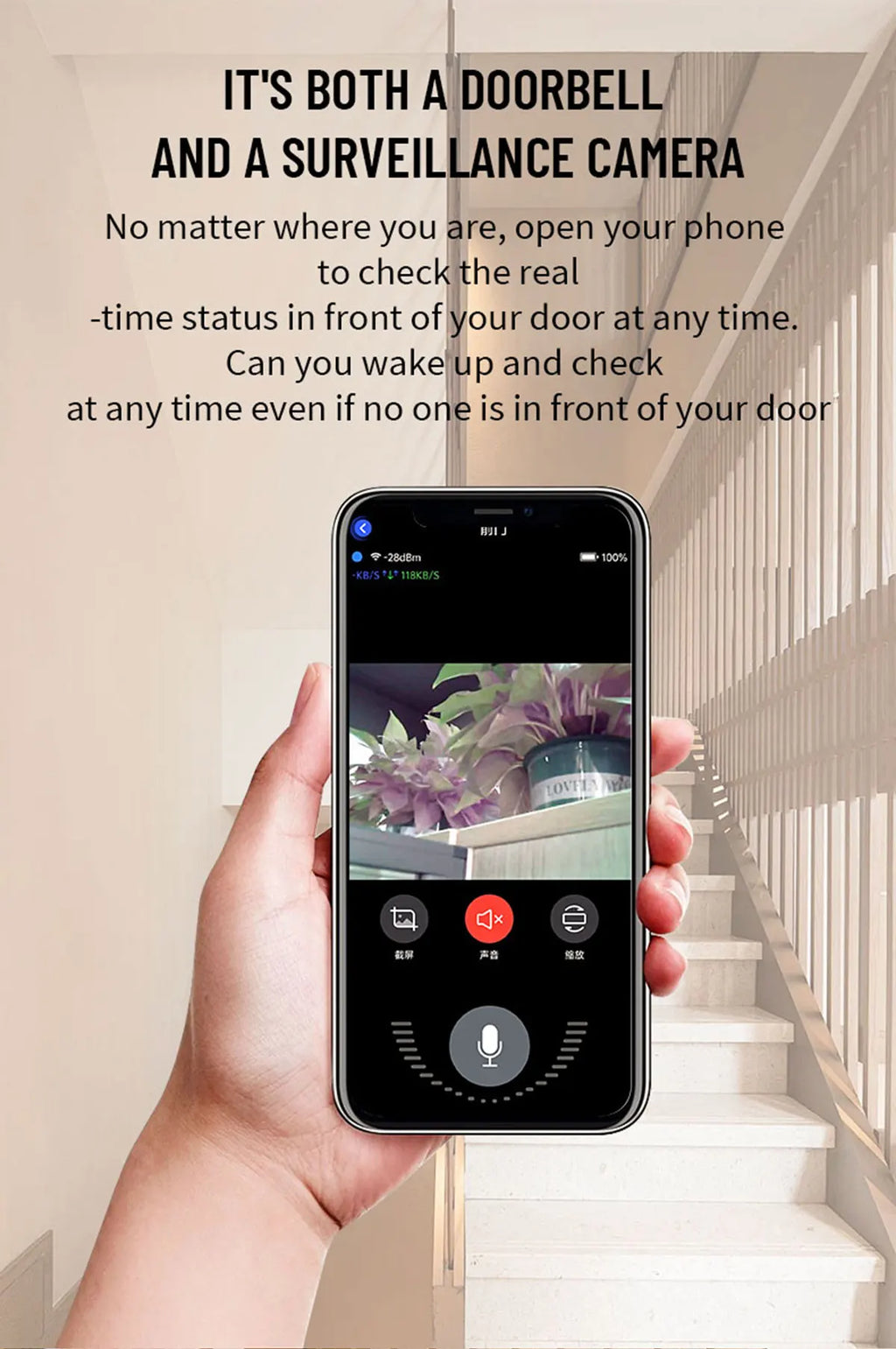 WIFI Video Doorbell Camera Wireless IR Night Vision Smart Home Security HD Door Bell Two Way Intercom Voice Change For Home