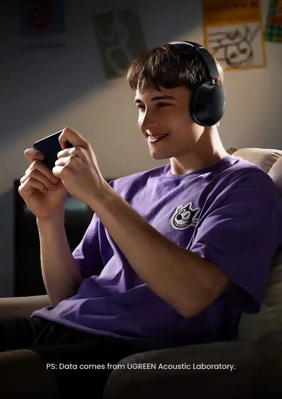 Wireless Headphones with Active Noise Cancellation - 75H Battery Life Tidesmit