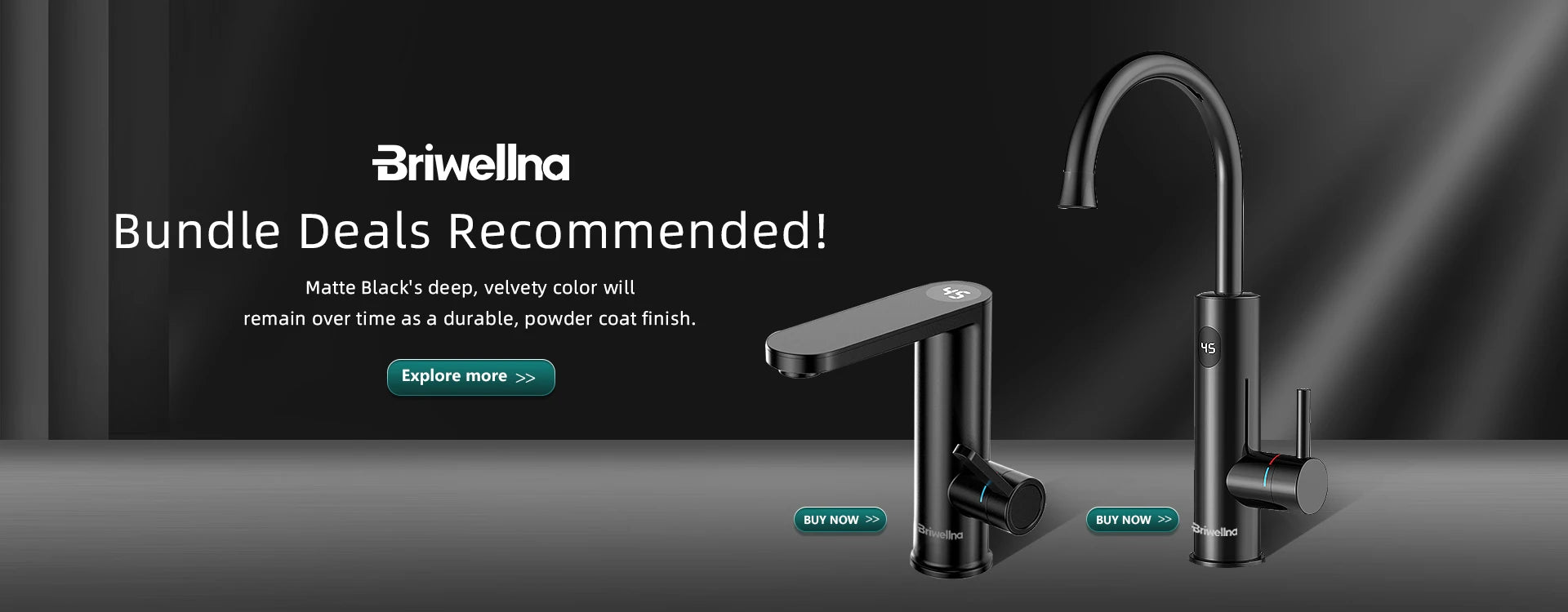 Briwellna Instant Hot Water Heating Faucet 220V Electric Faucet With Universal Adapter Nozzle Stainless Steel Heating Faucet