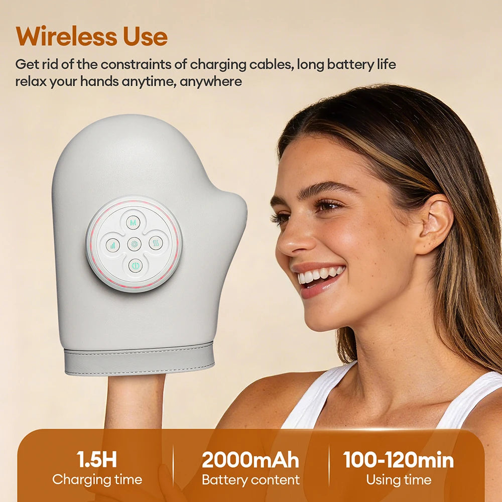 Electric Hand Massager with Heat and Air Compression - Tidesmit White Relaxation Treatment Tidesmit