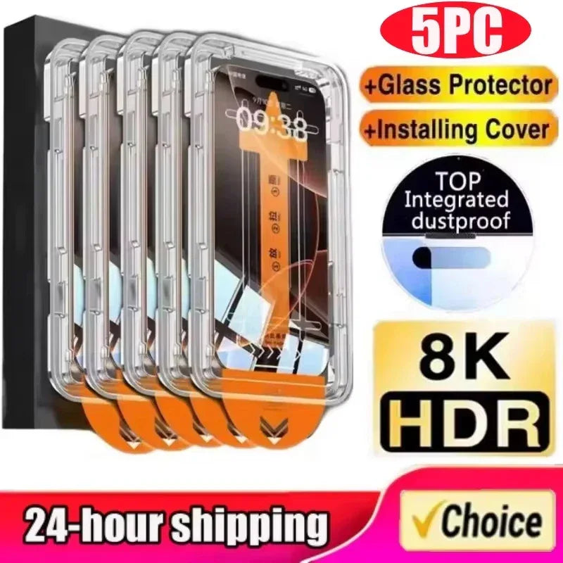 iPhone Tempered Glass Screen Protector - HD Anti-Scratch 9H Hardness Tidesmit