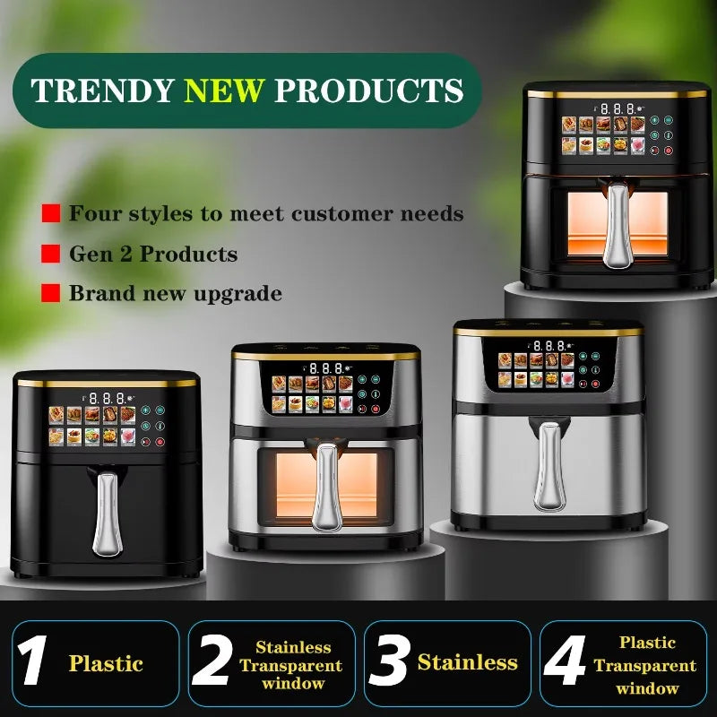 Professional 12L 15L Digital Air Fryer Oven Stainless Steel Smart Multi Functional Large Capacity Commercial No Oil 2025 New