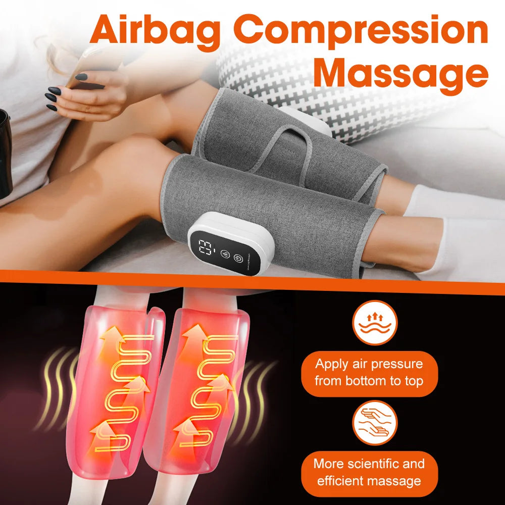 Electric Calf Massager with Heat – Rechargeable Wireless Muscle Relief Body Shaping Massage Equipment Tidesmit