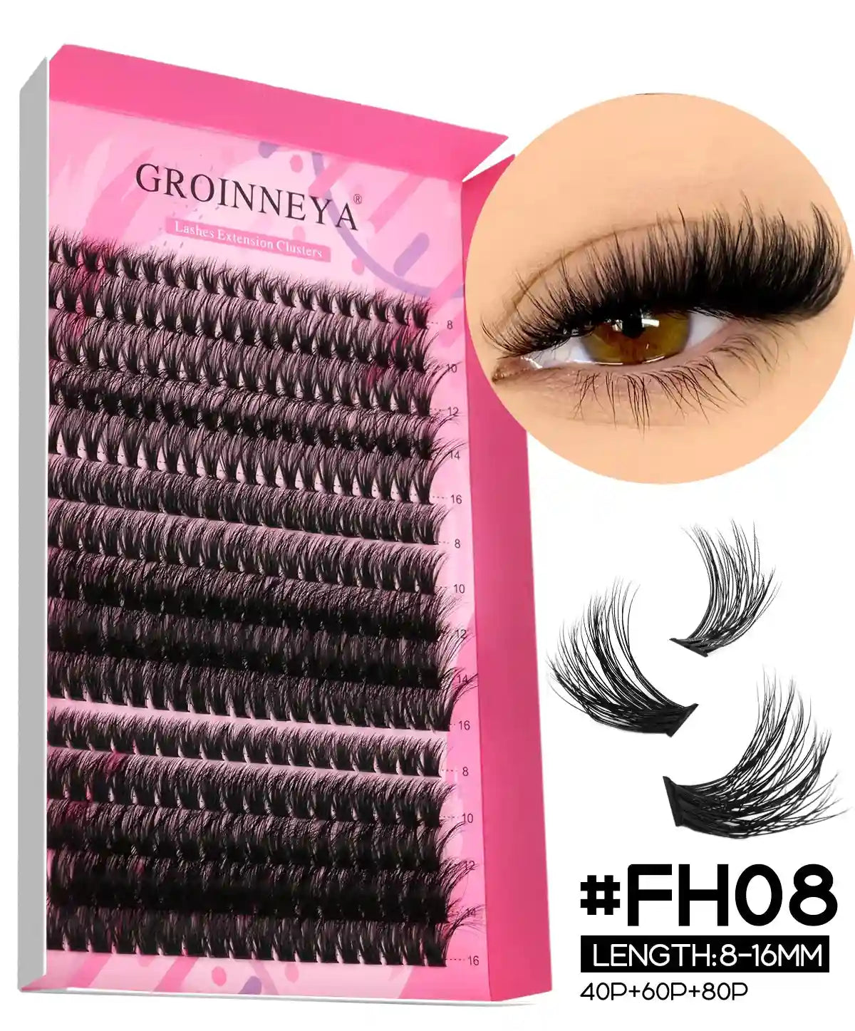 DIY Lash Extension Kit with Bond and Seal - Pro Cluster Set Lip Care Tidesmit