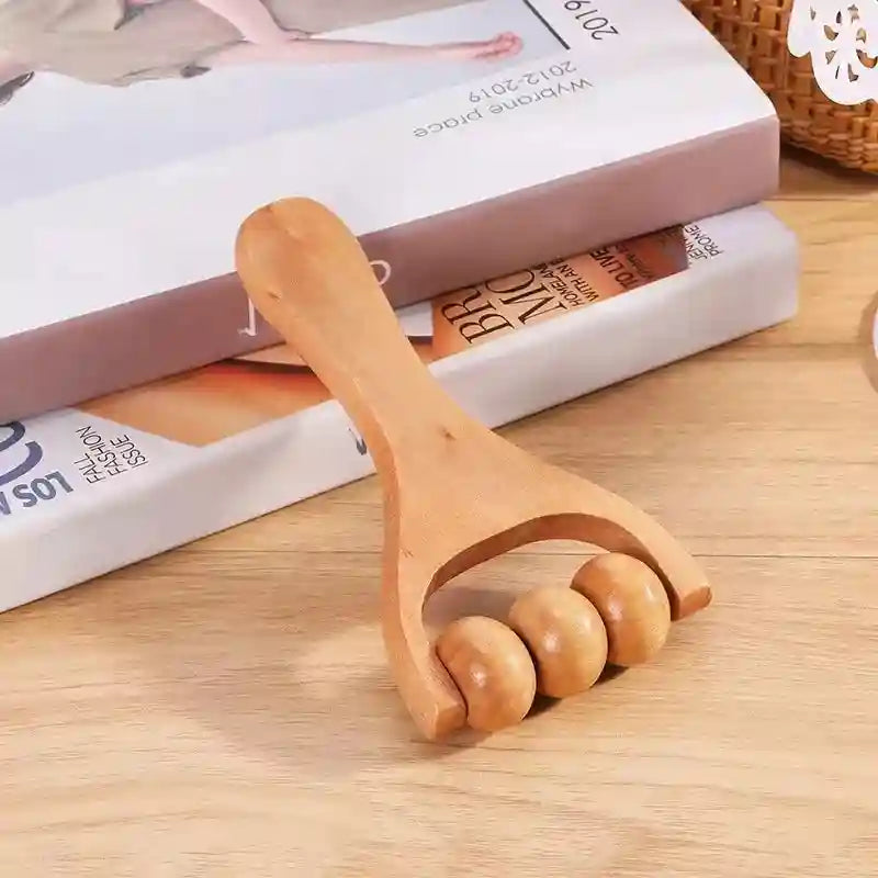Wooden Massage Roller for Back & Neck Relief | Manual Deep Tissue Tool Massage Roller Shape-C Tidesmit