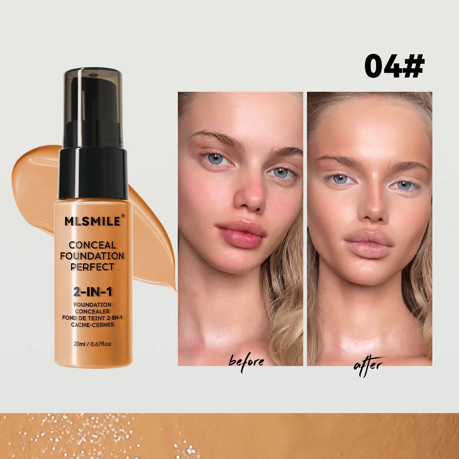 Tidesmit matte liquid foundation for oil control and long-lasting full coverage in a smooth professional texture