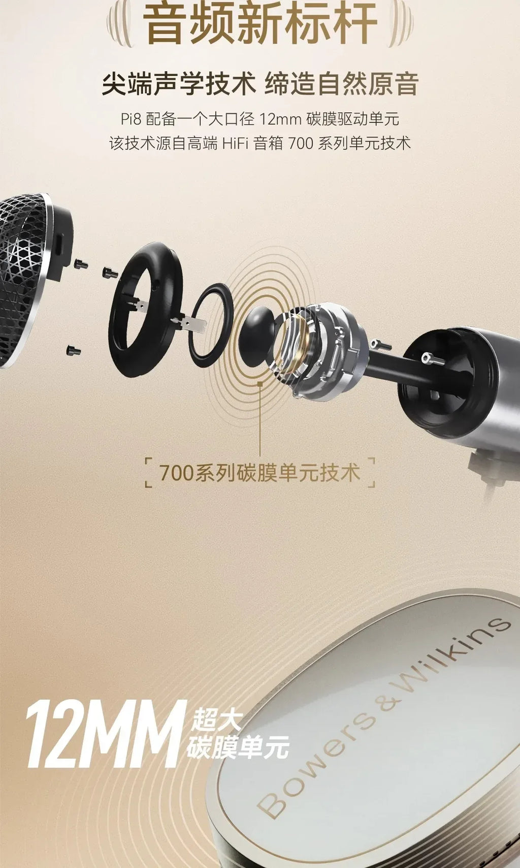 Bowers & Wilkins Pi8 Wireless ANC Earbuds by Tidesmit Tidesmit