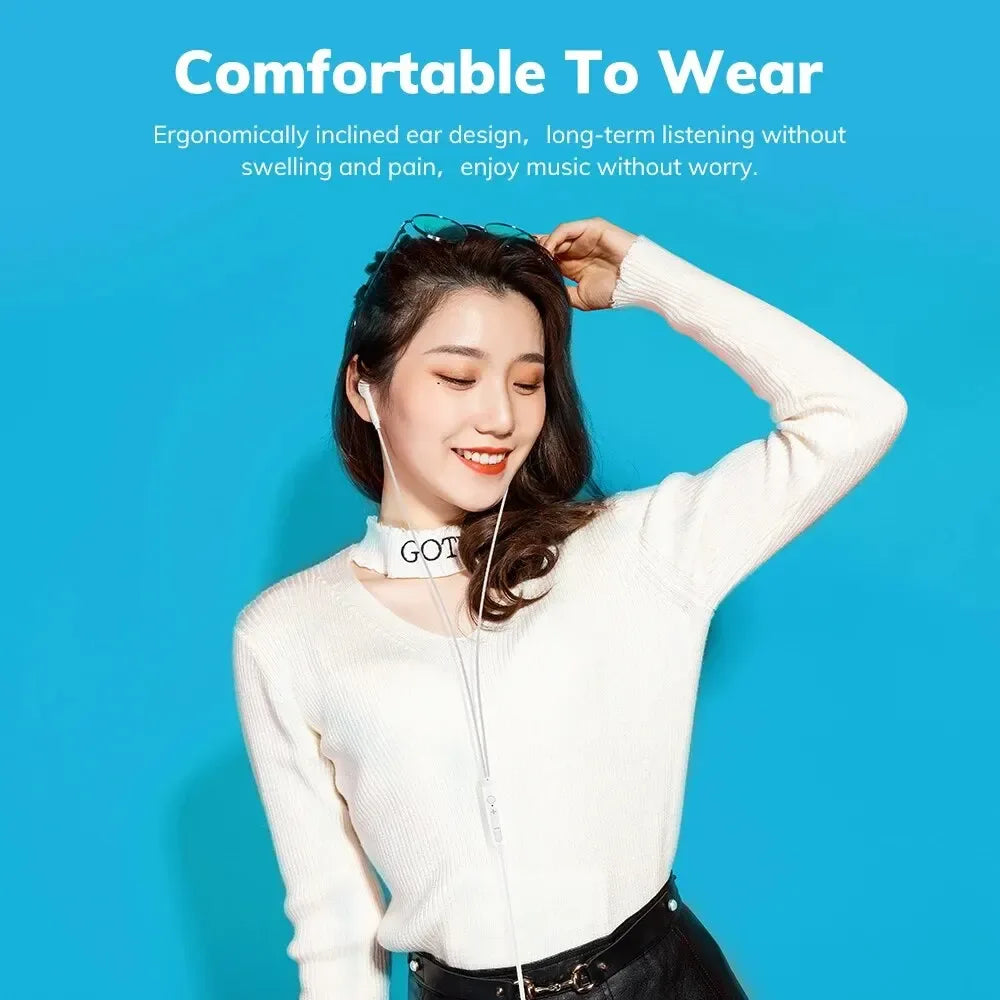 TOPK F20 3.5mm In-ear Headphone HiFi Sound Quality with Mic Type C Jack Earphone Original High Quality Headset Sport Headset Tidesmit