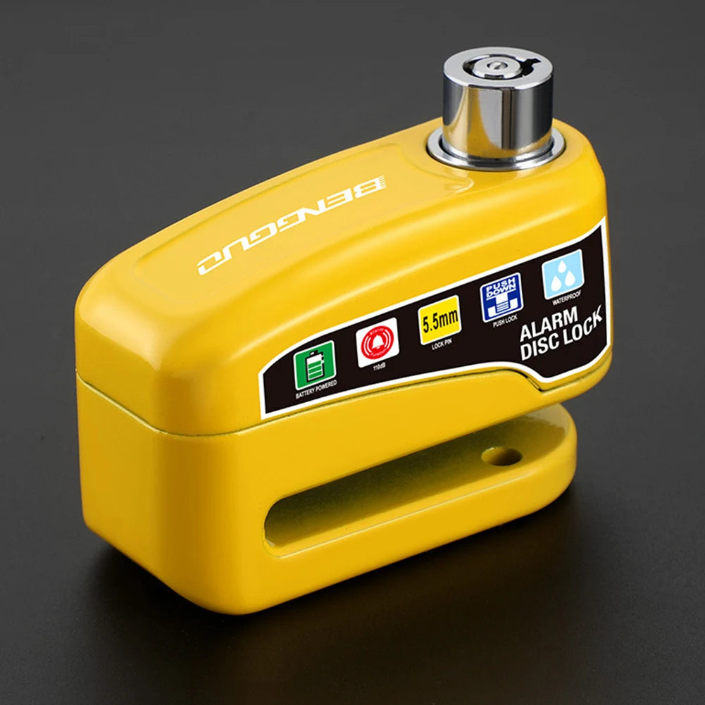 Motorcycle Alarm Wheel Disk Brake Lock with Keys Waterproof Bike Alarm Security Padlock Aluminum Alloy Bike Accessories