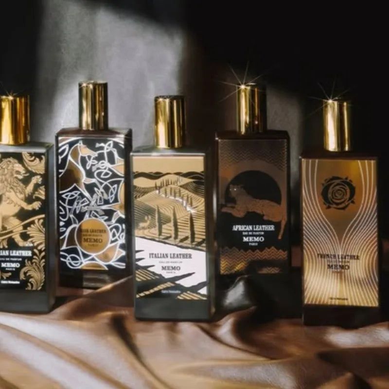 Tidesmit 75ml MEMO luxury unisex Eau de Parfum featuring a long-lasting woody leather signature scent for refined wear.