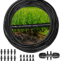 1/4" Irrigation Dripline Tubing 100Ft Roll 6" Emitter Spacing 0.5 GPH Emitters Built-In Drip Irrigation Line with 1/4" Fittings