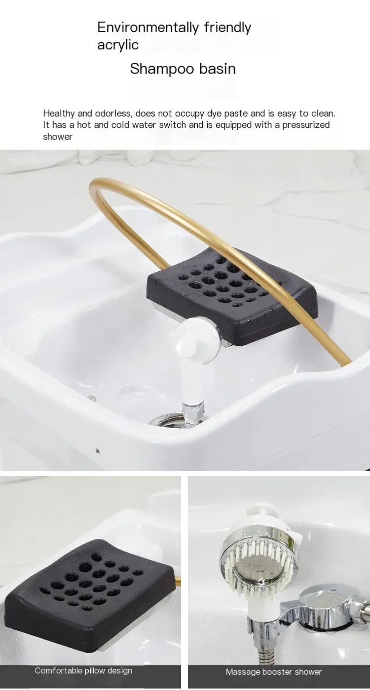 Portable Salon Hair Wash Basin Chair - Mobile Spa Sink Unit Massage Chairs Tidesmit