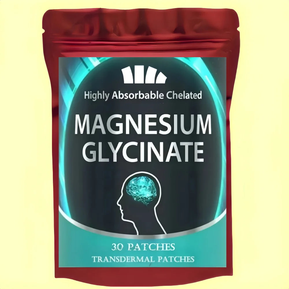 Magnesium Glycinate Transdermal Patches For Stress, Nerves, Sleep, Muscles, Metabolism 30 Patches