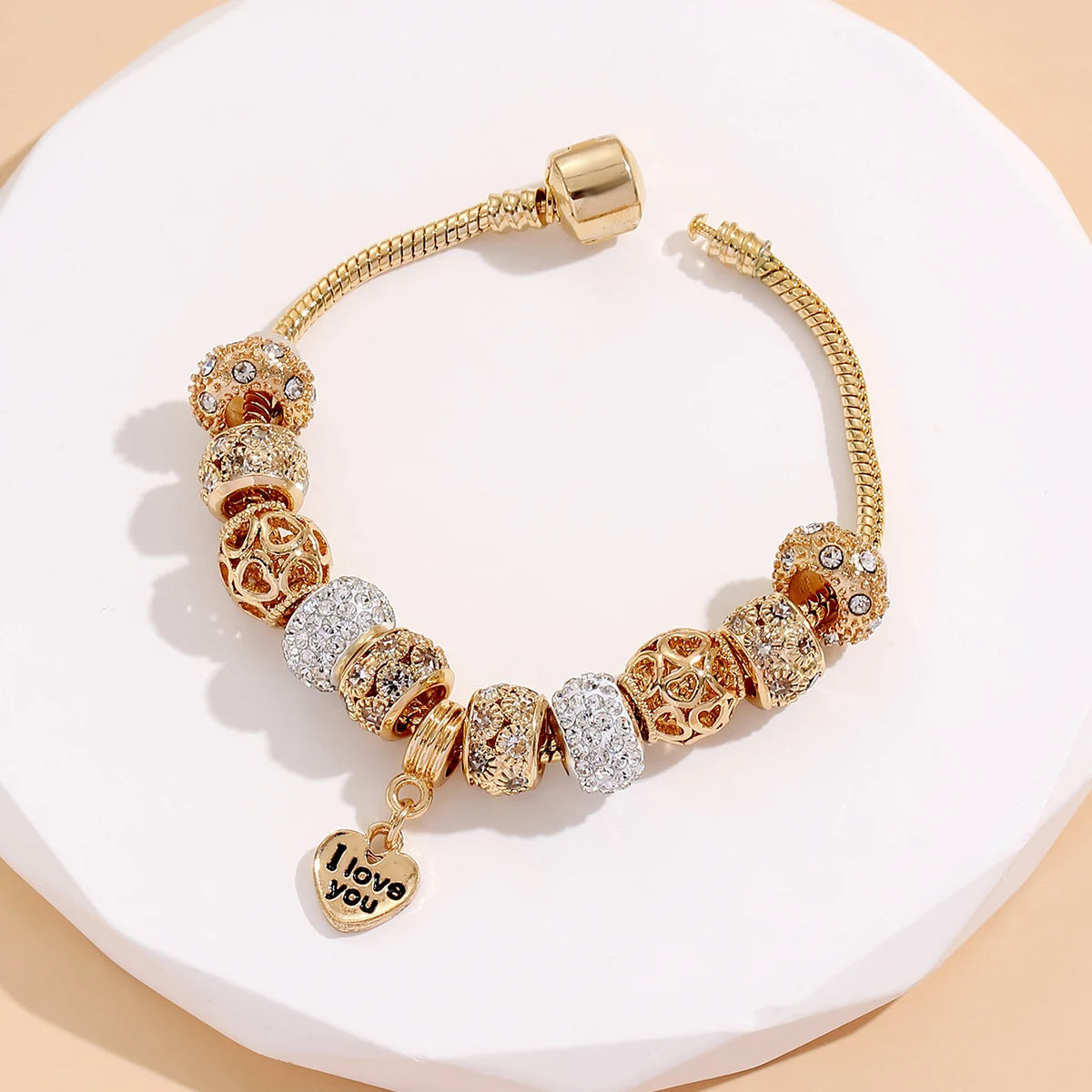 1 Women's Fashion Panjiadorado Element Love Bracelet, Suitable for Dating, Travel Banquets, Parties, Festivals, Fashion Gifts