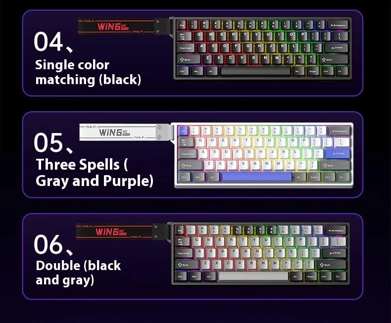 AULA WIN60 WIN68 HE Magnetic Wired Keyboards Esports Rapid Trigger 8K Return RGB Hotswap Mechanical Keyboard for Pc Gamer Gifts