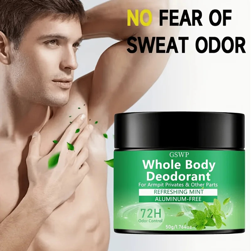 Tidesmit GSWP Mint Deodorant Balm for whole body, suitable for underarms and feet, 50g/100g natural body odor control