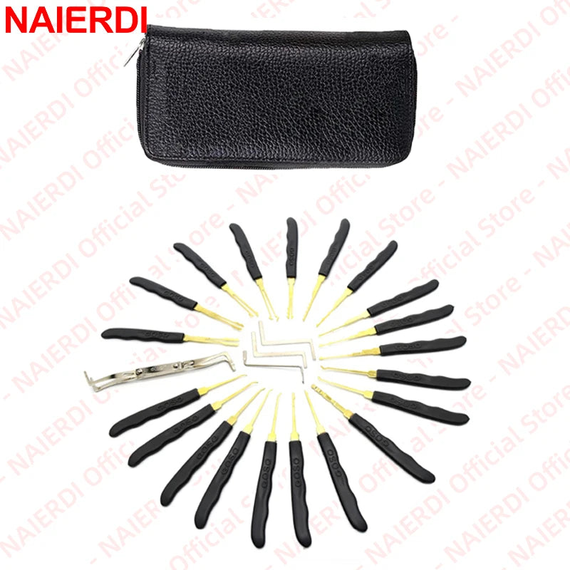 NAIERDI Transparent Practice Lock Tool Set Multifunctional Training Padlock Kit Steel Hand Tools Hardware Repair Tools