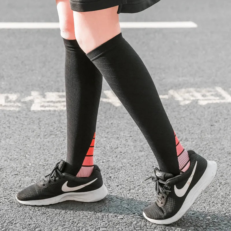 Compression Socks Outdoor Sports Pressure Socks Women and Men's Long Jump Rope Fitness Calf Socks Muscle Unisex Men Socks YS1009