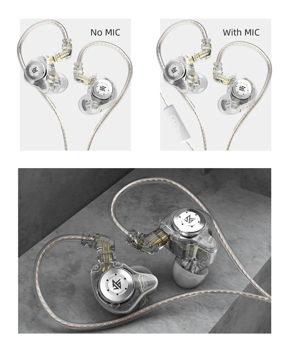 KZ EDX Pro In-Ear Monitors | Tidesmit HiFi Bass Wired Earbuds Tidesmit