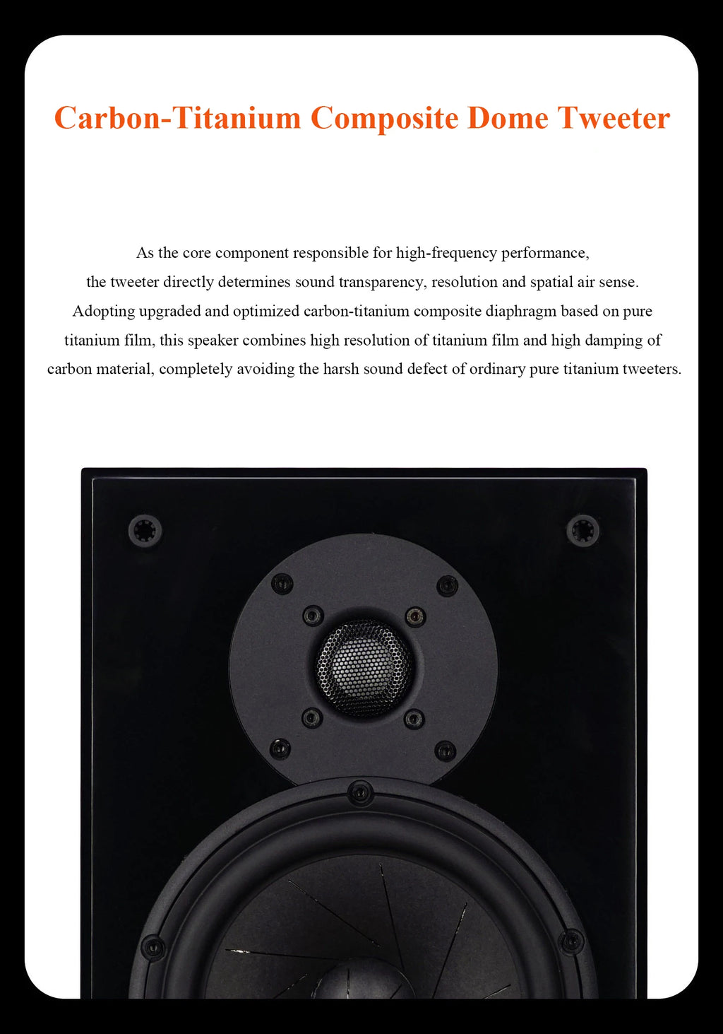 High-end 6.5-inch HIFI Passive Bookshelf Speaker 2-way Crossover Bi-wiring Connection 150W High-fidelity Wooden Audio Speaker