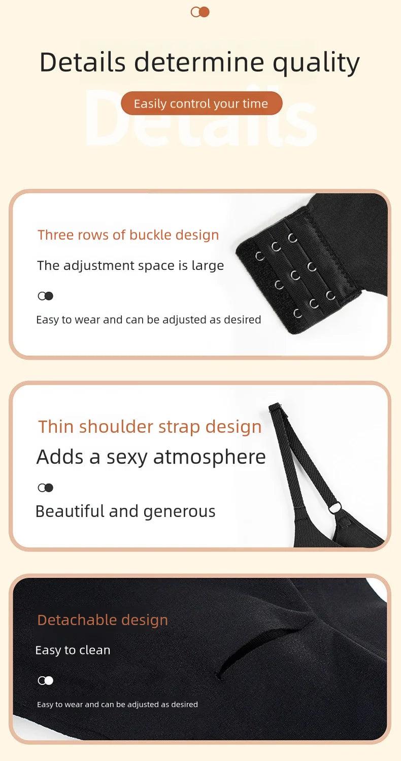 Electric Breast Massager Bra with 6 Vibration Heads - Black Relaxation Treatment Tidesmit