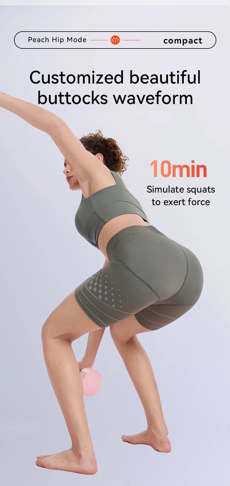 EMS Muscle Stimulator Hip Trainer - Gray Fitness Butt Lifter Relaxation Treatment Tidesmit