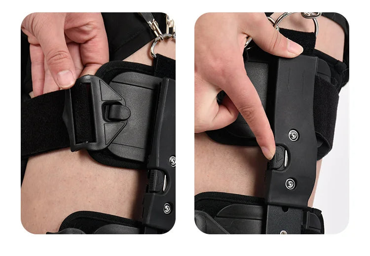 Adjustable Knee Brace Hinged Support Carbon Fiber Stay for Leg Fracture Meniscus Rehabilitation Post Surgery Recovery Breathable