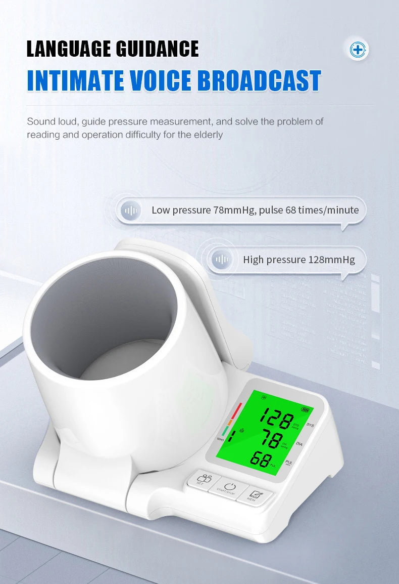 AiQUE Clinic Blood Pressure Monitor Automatic Tunnel Tonometer Digital Upper Arm Sphygmomanometer Tensiometer BP Machine Pulse