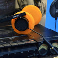 Over Ear Wired Headphones with 50mm Drivers - HiFi Audio by Tidesmit Black Orange Tidesmit