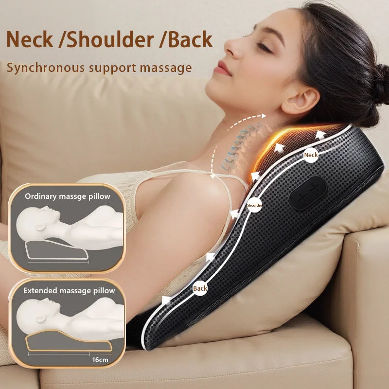 Electric Neck Massager with Heat Therapy & Deep Tissue Shiatsu - Tidesmit Massage Chairs Tidesmit