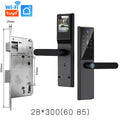 2025 New Tuya WiFi Digital Electronic Smart Wooden Door Lock With Biometric Camera Fingerprint Smart Home Remote Unlock