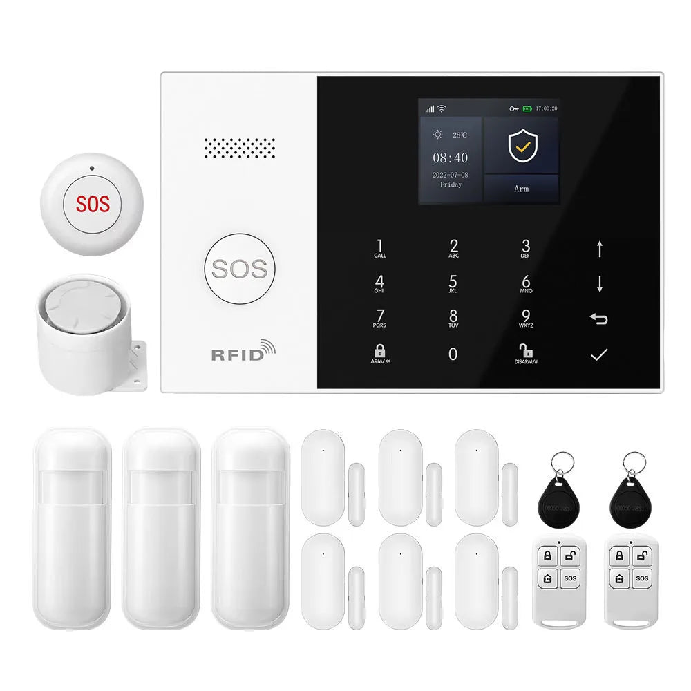 WiFi GSM Smart Home Alarm System - Tuya Security Kit by Tidesmit 2G GSM WiFi Kit D EU Plug Tidesmit