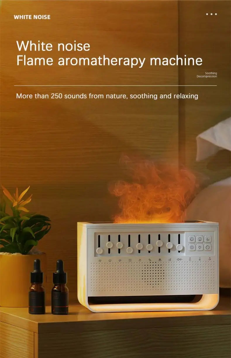 White Noise 3 in 1 Bluetooth Speaker Sleep Aid Night Light Humidifier All-in-one Machine 8 Nature Sound Essential Oil Diffuser