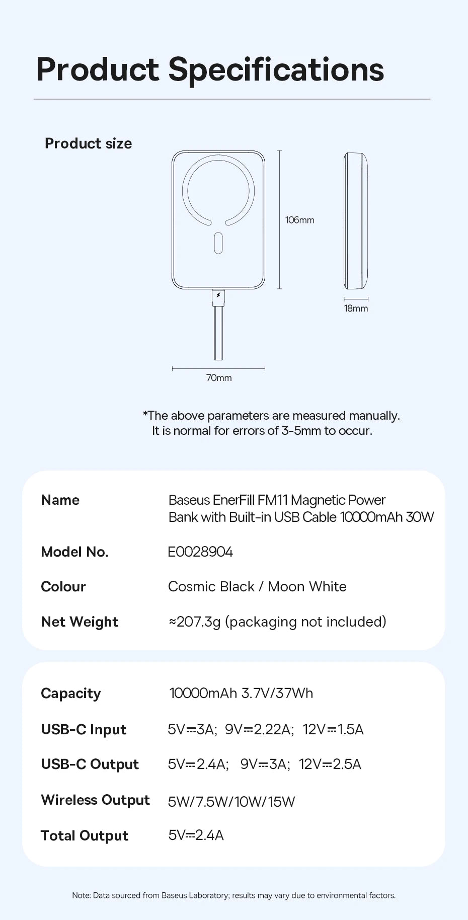Magnetic 10000mAh Fast Charging Power Bank - PD 30W Travel Battery Tidesmit
