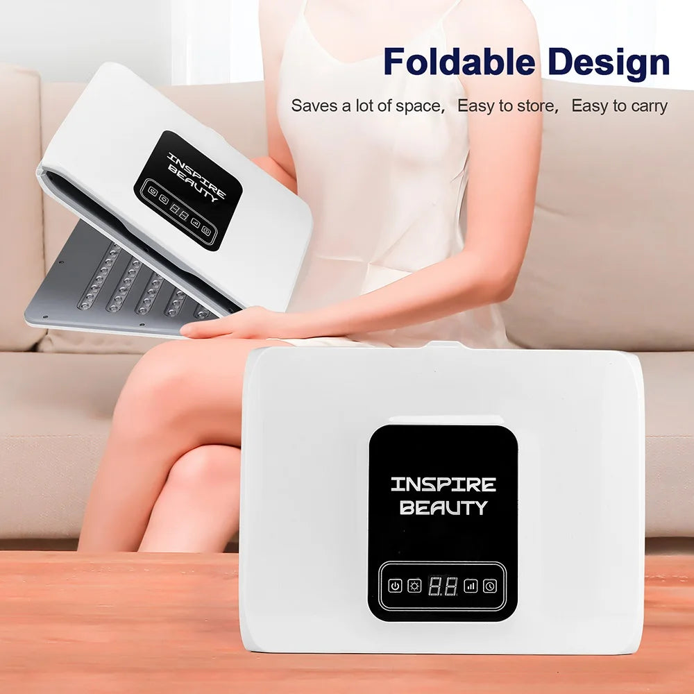 160 LEDs Foldable 7 Colors LED Photon Machine Beauty Salon Home Use LED Facial Body SPA Mask PDT Machine Face LED Mask Skin Care