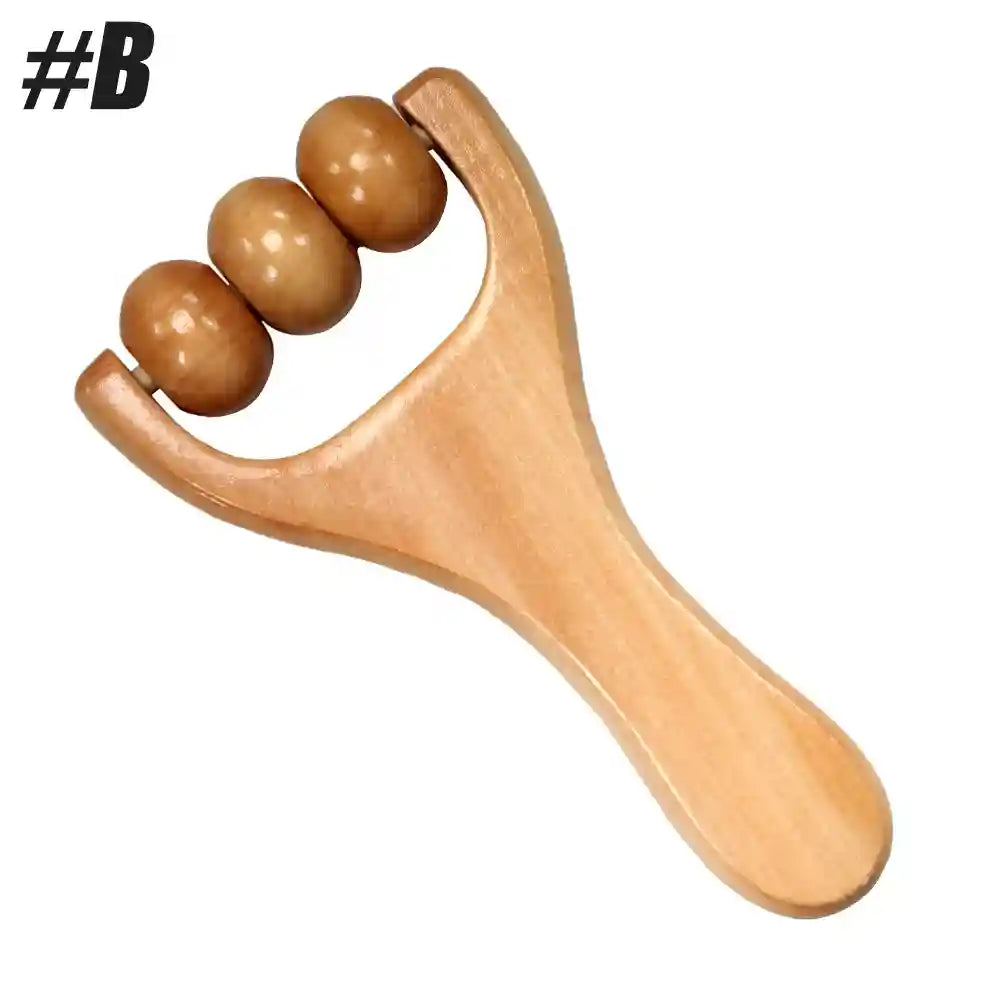 Wooden Face Massage Roller - Natural Lymphatic Drainage Tool by Tidesmit Massage Roller Tidesmit