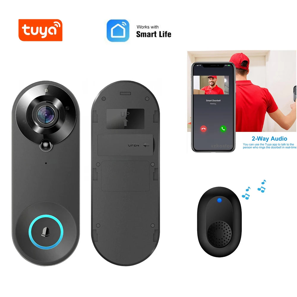 5G 2.4G WiFi Video Doorbell 1080P Wireless Camera Door Bell Tuya Smart Home Security Motion Detect Night Vision Ringing Bell